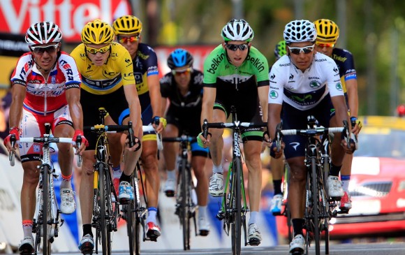 Nairo y Froome hicieron el 1-2 en el Tour de Francia en 2013. FOTO CORTESÍA