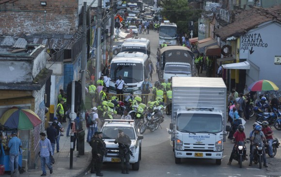 El operativo contra el robo de motos en La Paz (foto) y en La Bayadera ayudó a disminuir estos hurtos. FOTO Manuel Saldarriaga.