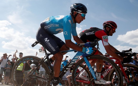 Nairo Quintana es 21 en la clasificación general del Tour de Francia, a 2:50 del líder, Greg Van Avermaet (BMC). FOTO REUTERS