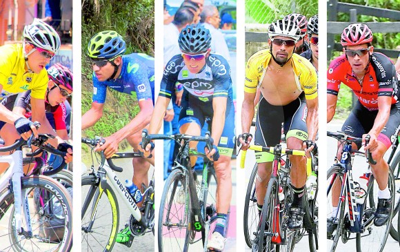 Álex Cano, Ómar Mendoza, Óscar Sevilla, Mauricio Ortega y Luis Felipe Laverde, entre los favoritos al título de la Vuelta. FOTO JULIO HERRERA