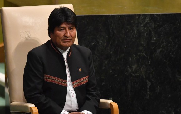 Presidente de Bolivia, Evo Morales, durante la lectura del fallo de la Corte Internacional de Justicia sobre la demanda de Bolivia a Chile. Su país fue el gran derrotado del proceso. FOTO efe