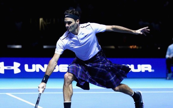 Federer usando falda. FOTO TOMADA DE TWITTER