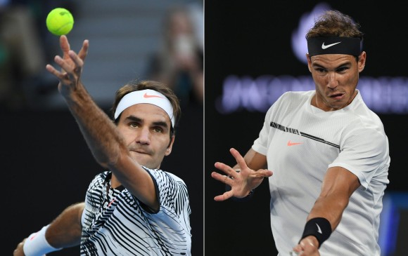 Roger Federer y Rafael Nadal FOTO AFP