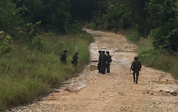 Ejército destruye campo minado en la vía Tibú - La Gabarra, Norte de Santander