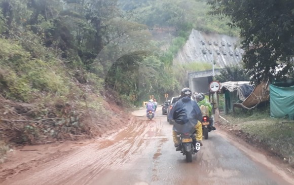 Así está hoy la vía entre Medellín y el Nordeste en el sector de Pradera. FOTO EL COLOMBIANO