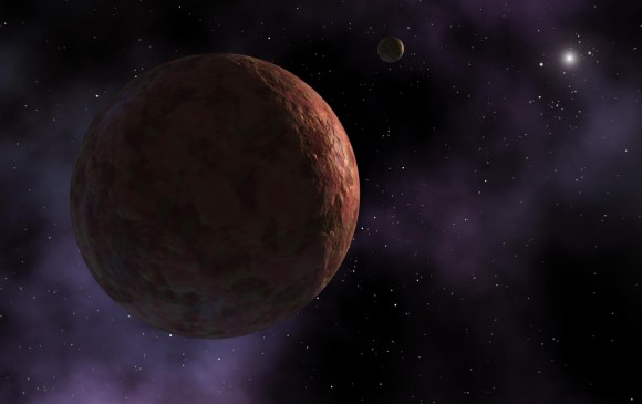 Dibujo de Eris, planeta enano que ayuda a estudiar cuerpos del cinturón de Kuiper. FOTO Caltech
