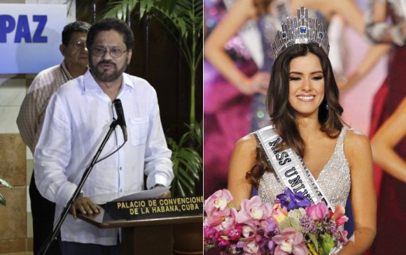 La delegación de paz de las Farc invitó este viernes a la Miss Universo, Paulina Vega, a que viaje a La Habana, Cuba. FOTO COLPRENSA