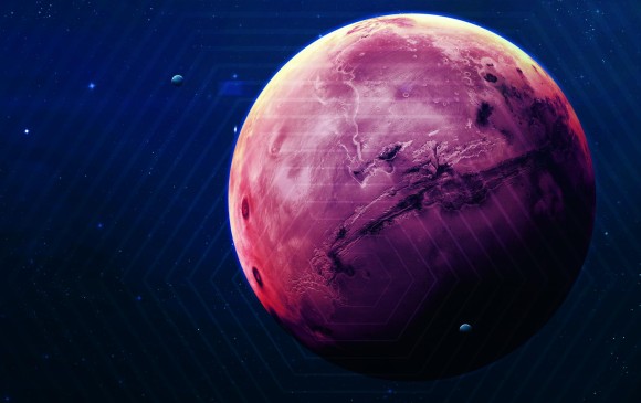 Fotografía de Marte, con el color rojizo resaltado. FOTO sstock