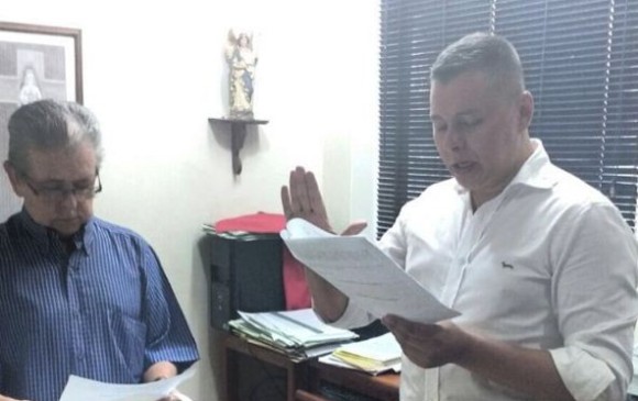 Luis Pierino Vargas se posesionó este fin de semana como alcalde encargado de San Rafael. FOTO Cortesía