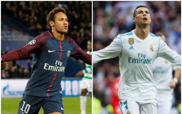 Las miradas del duelo de Champions entre Real Madrid y PSG estarán enfocadas en sus máximas estrellas, Neymar y Cristiano Ronaldo. FOTOs reuters