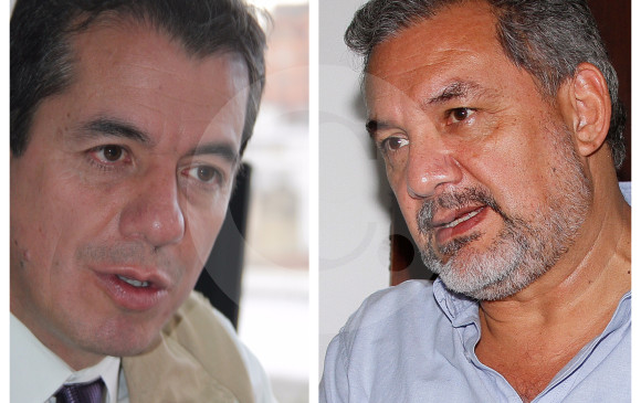 Ricardo Sabogal, director general de la URT, y Gerardo Vega, director de la Fundación Forjando Futuros. FOTO: El Colombiano