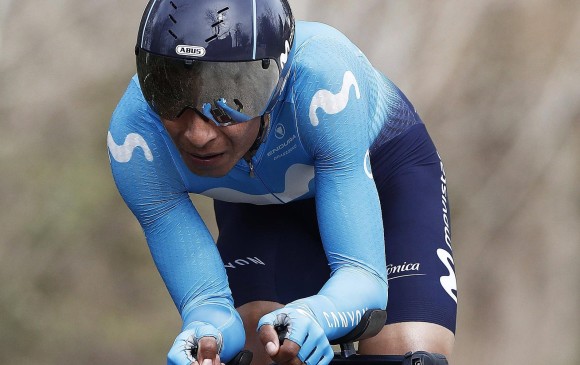 Nairo Quintana durante la crono de la cuarte etapa de la Vuelta al País Vasco. FOTO EFE