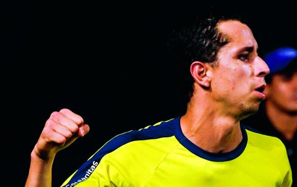Daniel Galán acumula tres victorias en igual número de partidos en Copa Davis. Su debut en el equipo colombiano fue el pasado mes de marzo en la serie ante Barbados. FOTO AFP