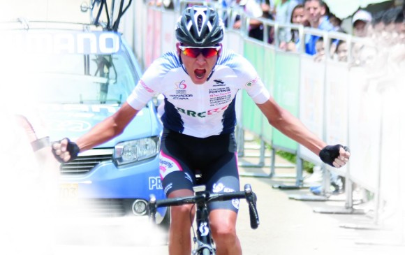 Alejandro Osorio, el ganador de la etapa de ayer y que lucha por seguir como líder en esta competencia. FOTO CORTESÍA ÉDER GARCÉS-FEDECICLISMO