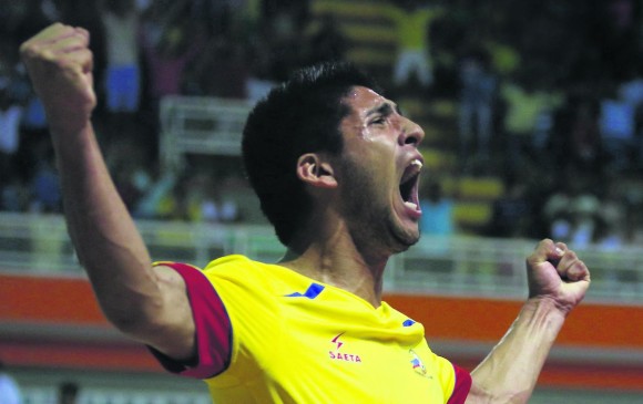 Dimas Rodríguez fue el autor del tercer gol de Colombia sobre Venezuela en la final del Suramericano de fútbol de salón. FOTO cortesía Federación Colombiana de fútbol de salón 