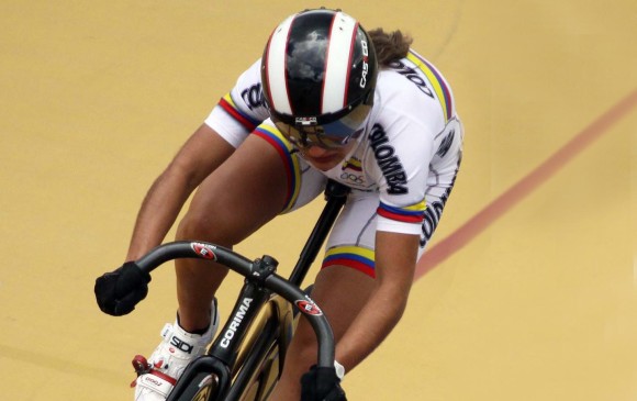 Juliana Gaviria, ciclista antioqueña, plata en el Panamericano de pista en Chile. Foto Archivo