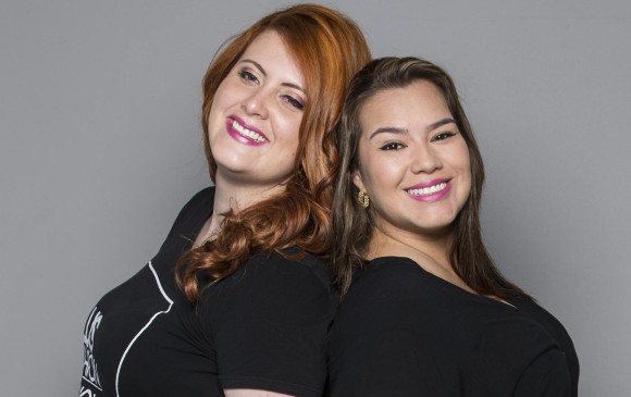 Paola Solórzano y Alejandra Santos, modelos de tallas grandes que participaron en Colombiamoda 2017. FOTO archivo ec.