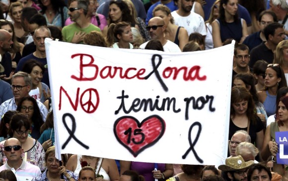 Cerca de 500 mil personas marcharon el sábado anterior en Barcelona en rechazo al ataque terrorista del 17 de agosto. FOTO EFE 