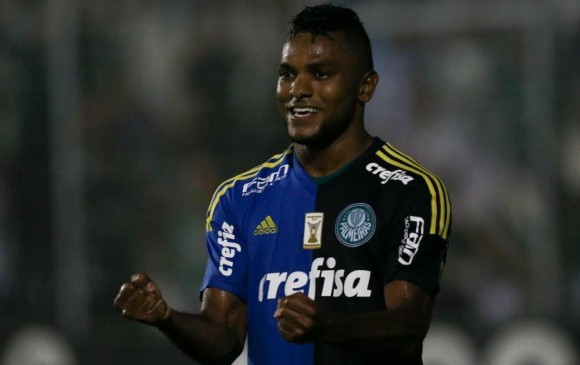 Dos goles suma Miguel Ángel Borja con la camiseta del Palmeiras. FOTO CORTESÍA PALMEIRAS 