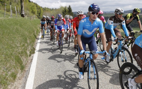 Carlos Betancur actuará en su quinto Giro, ya fue 5° en 2013 y mejor joven. Comandará al Movistar. FOTO cortesía movistar