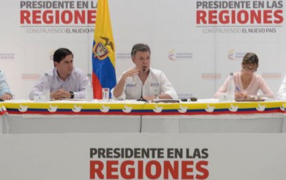 Santos hizo el anunció este sábado en un encuentro regional en Cauca. FOTO COLPRENSA