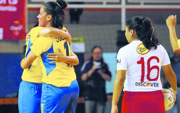 Festejar ha sido una constante del microfútbol colombiano femenino desde 2013 cuando ganó el Mundial. FOTO Cortesía