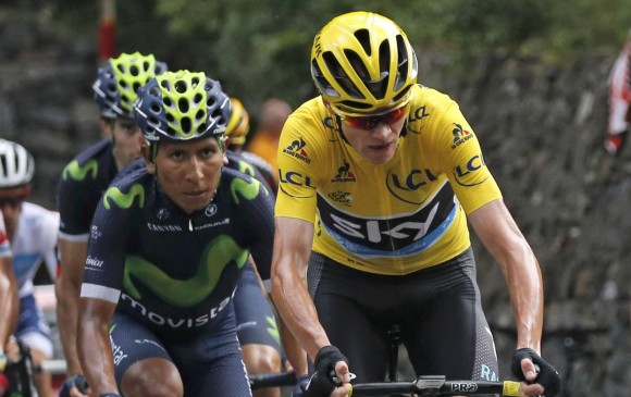 Nairo Quintana y Chris Froome en una etapa del Tour de Francia 2017. FOTO REUTERS 