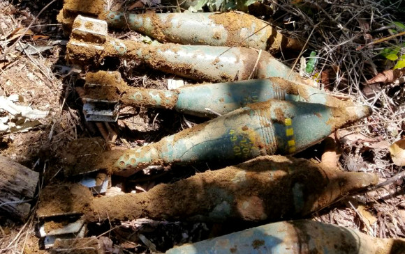 Policía halló caleta con explosivos en zona rural de Sonsón
