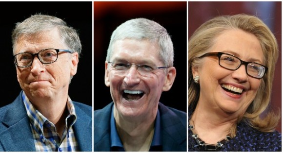 40 personas hacían parte de la lista de posibles candidatos a la vicepresidencia. Bill Gates y Tim Cook hacían parte de la lista. FOTOS AP, Reuters y AFP