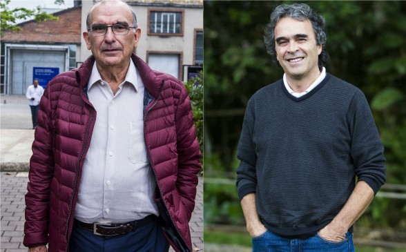 Los candidatos a la presidencia Humberto de la Calle Lombana y Sergio Fajardo se consolidan como la opción de centro para las elecciones del 27 de mayo. FOTOS Jaime Pérez