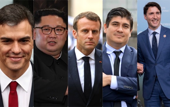 Pedro Sánchez - Kim Jong-un - Emmanuel Macron - Carlos Alvarado Quesada - Justin Pierre James Trudeau