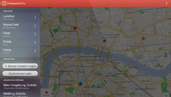 City Maps 2Go cuenta con más de 6.700 mapas interactivos de todo el mundo. 