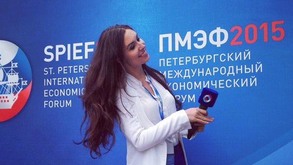La periodista Ekaterina Nadólskaya. FOTO TOMADA DE TWITTER