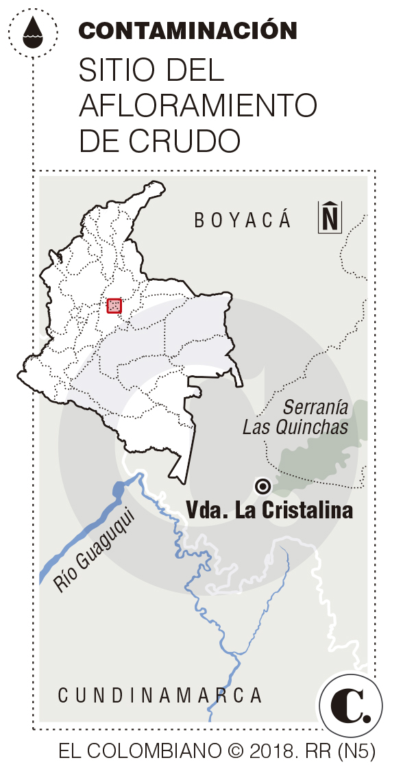 Brote de crudo mantiene alerta ambiental en Boyacá