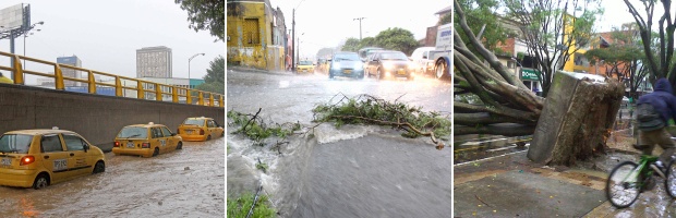 Fuerte aguacero causó afectaciones en Medellín | Juan Fernando Cano y cortesía Catalina Murillo En el centro de Medellín se sintieron los embates de los fuertes vientos que acompañaron las lluvias. Los vendedores ambulantes fueron los más afectados.