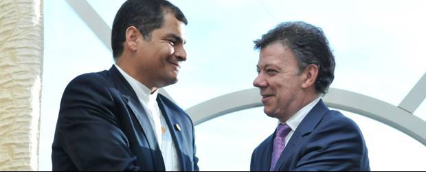 Santos y Correa se reunirán el 5 de mayo | Archivo | A finales de 2010, los mandatarios decidieron superar los inconvenientes y restablecer las relaciones diplomáticas entre ambos países.
