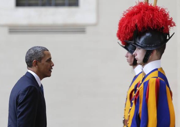 Reuters - Es la llegada del presidente de Estados Unidios Barack Obama al Vaticano.