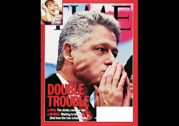 Cortes&#237;a - En diciembre de 1998 la revista Time public&#243; una imagen de Bill Clinton sobre el esc&#225;ndalo con M&#243;nica Lewinsky. La pol&#233;mica surgi&#243; porque la letra M qued&#243; sobre la cabeza del expresidente de Estados Unidos formando unos cuernos.