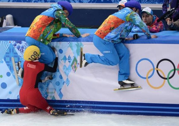 AFP - Tambi&#233;n se han visto accidentes en los Juegos Ol&#237;mpicos de Invierno en Sochi.