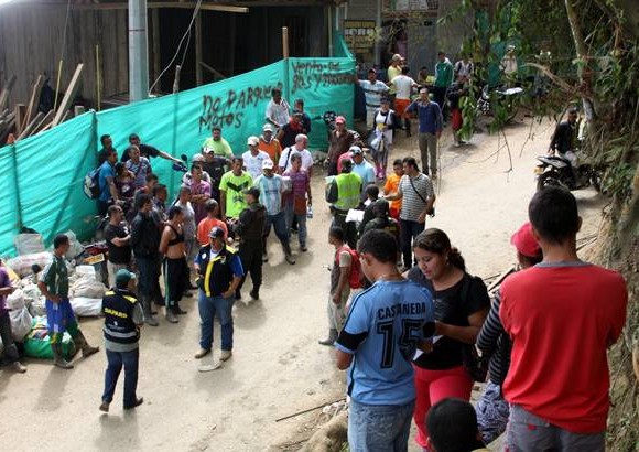 Protestas en Buriticá en operativo de evacuación