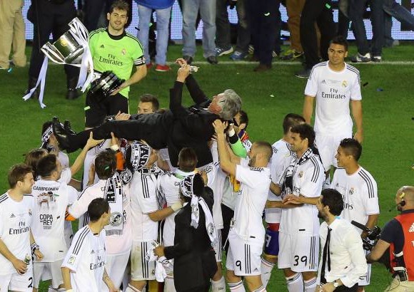 FOTO AFP - El Madrid conquist&#243; su segunda Copa del Rey en los &#250;ltimos cuatro a&#241;os.