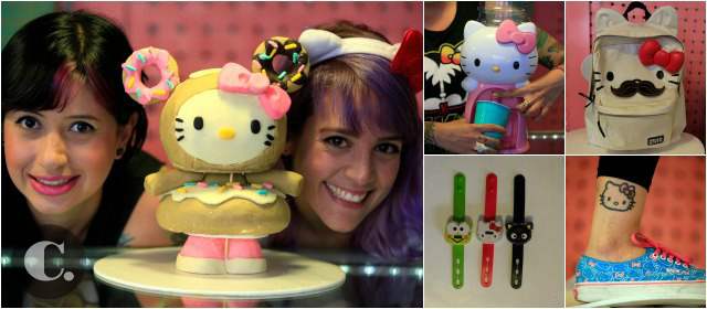Dos fans enamoradas de Hello Kitty | Susana (derecha) hizo esta torta en forma de Hello Kitty para celebrar el cumpleaños número 40 de este personaje. FOTOS MANUEL SALDARRIAGA.