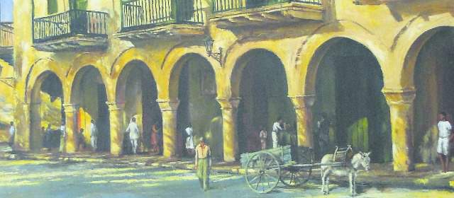 Alejo Santamaría, el hombre que vivió para ser artista | También los paisajes de Cartagena fueron uno de los temas recurrentes en su obra artística. FOTO CORTESÍA DE LA FAMILIA