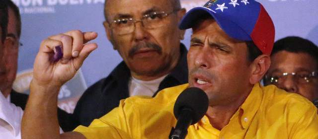 Henrique Capriles desconoció la victoria de Nicolás Maduro