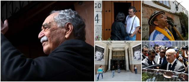 México y Colombia se unen en el adiós a Gabo | Personas de muchas nacionalidades se han acercado a la casa de Gabo en México para decirle adiós. Un colombiano interpreta Navidad Negra en la gaita. FOTO AP