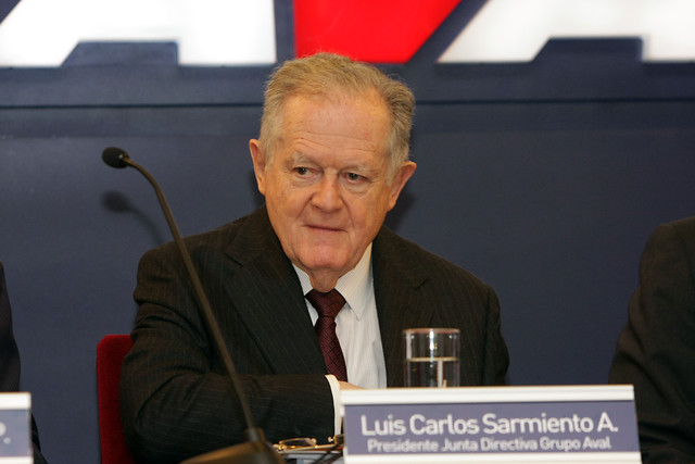Luis Carlos Sarmiento, presidente de la Junta Directiva del Grupo Aval. Foto Colprensa