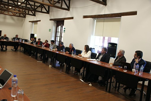 Mesa de negociación del Eln, antes de su traslado a Cuba. FOTO COLPRENSA