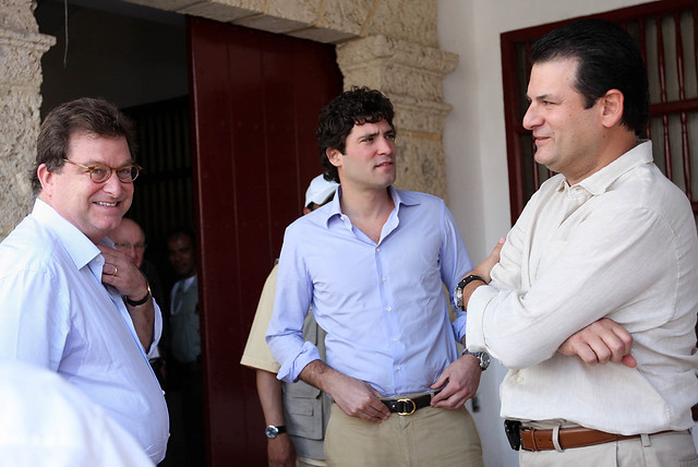 De Izquierda a derecha: Jaime Gilinski, Alejandro Santo Domingo y Luis Carlos Sarmiento. FOTO COLPRENSA