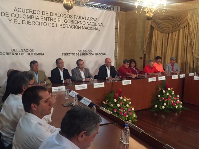 El 10 de octubre de 2016 se hizo el primer anuncio de activación de la mesa de conversaciones entre el Gobierno Nacional y la guerrilla del Eln. FOTO COLPRENSA