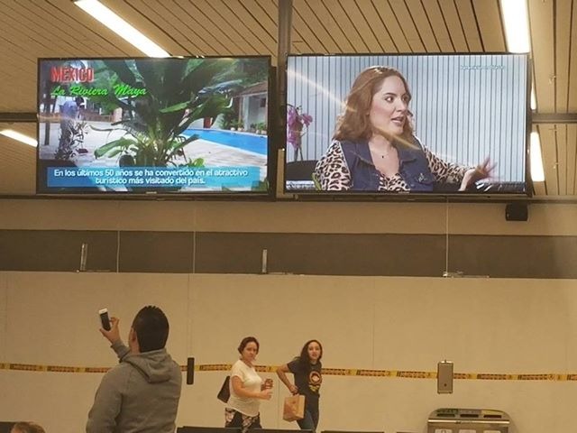 Los usuarios en el aeropuerto del José María cumplen ya más de cuatro horas esperando que sus vuelos despeguen. Foto: Cortesía Roger Quintero